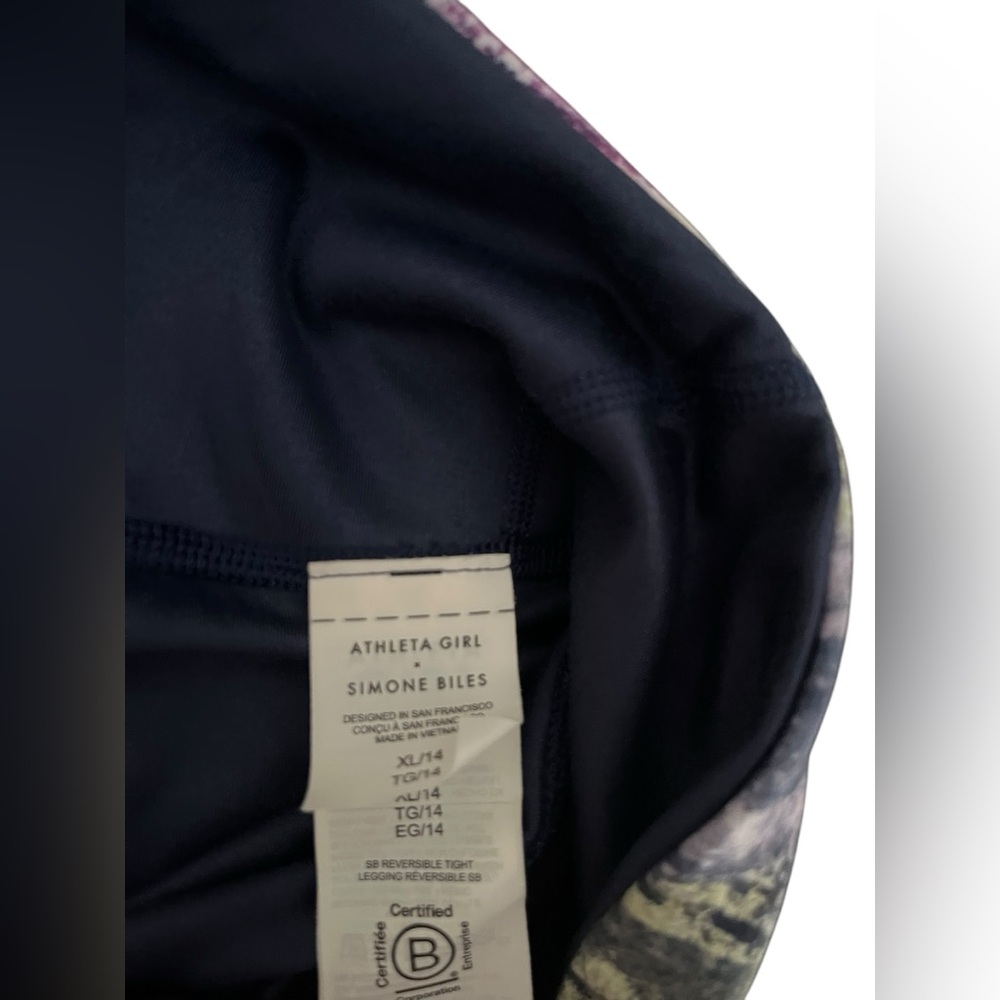 Athleta Girl X Simone Biles Purple Leggings Size XL Extra Large 14 - Picture 5 of 8